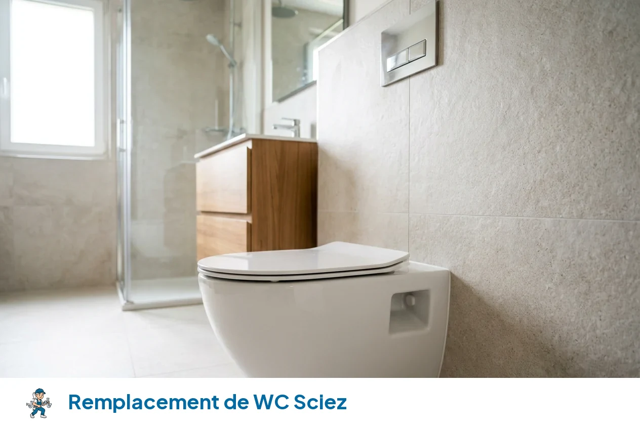 Remplacement de WC à Sciez